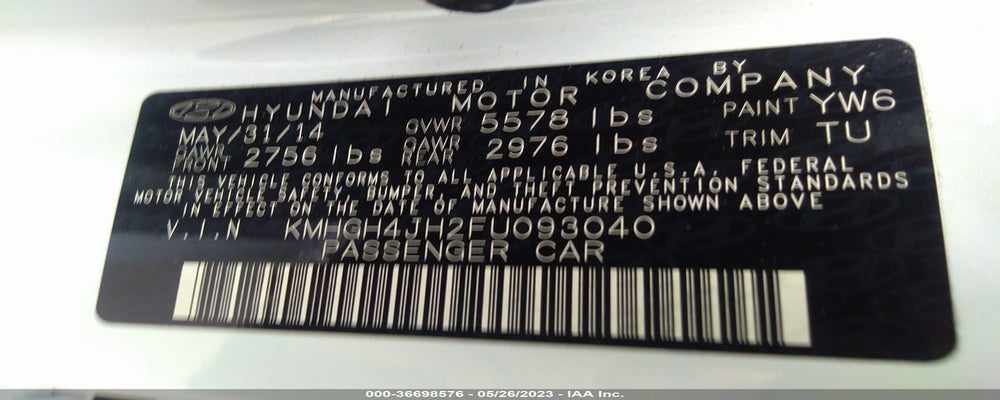 KMHGH4JH2FU093040 2015 HYUNDAI EQUUS photo no. 9