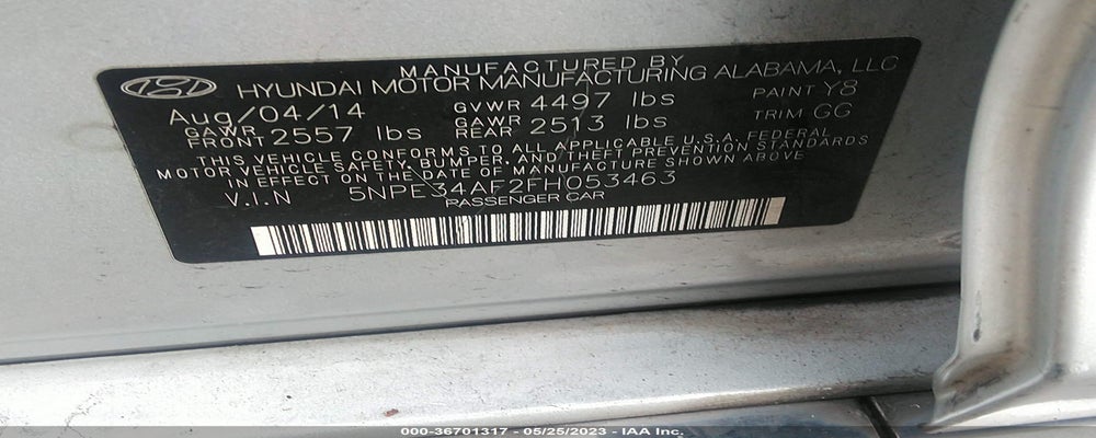 5NPE34AF2FH053463 2015 HYUNDAI SONATA photo no. 9