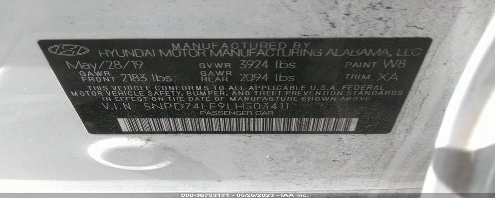 5NPD74LF9LH503411 2020 HYUNDAI ELANTRA photo no. 9