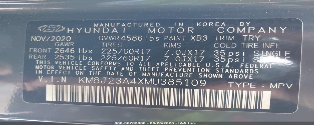 KM8J23A4XMU385109 2021 HYUNDAI TUCSON photo no. 9