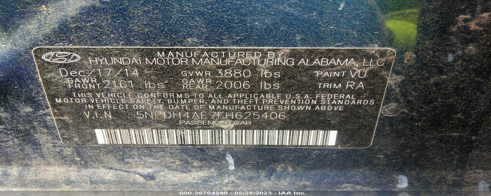 5NPDH4AE7FH625406 2015 HYUNDAI ELANTRA photo no. 9