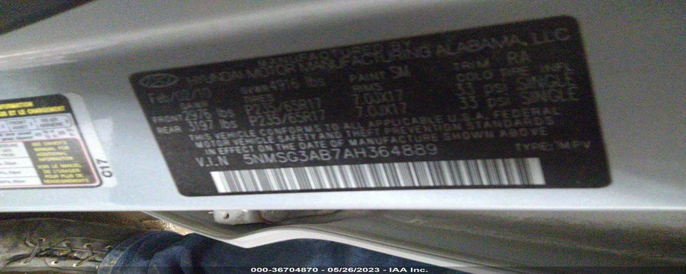 5NMSG3AB7AH364889 2010 HYUNDAI SANTA FE photo no. 9