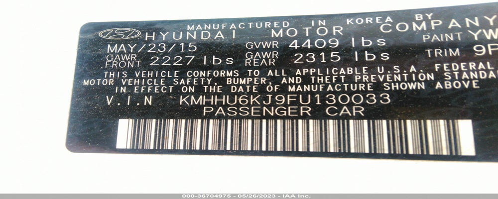 KMHHU6KJ9FU130033 2015 HYUNDAI GENESIS COUPE photo no. 9