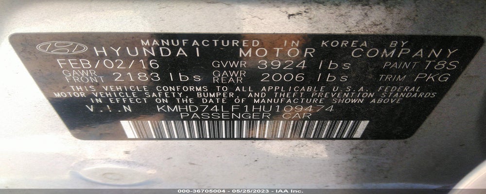 KMHD74LF1HU109474 2017 HYUNDAI ELANTRA photo no. 9