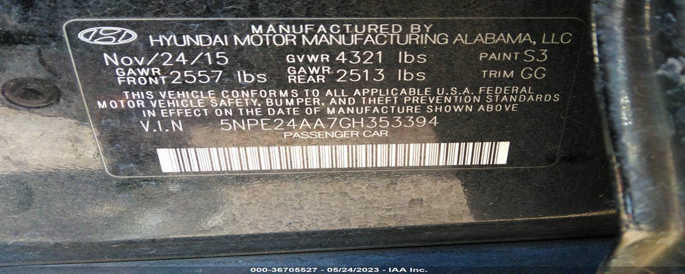 5NPE24AA7GH353394 2016 HYUNDAI SONATA photo no. 9