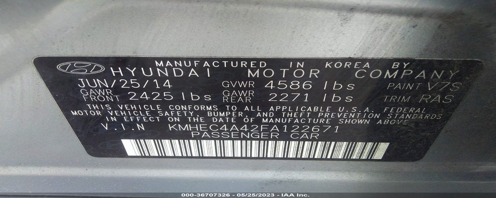 KMHEC4A42FA122671 2015 HYUNDAI SONATA HYBRID photo no. 9