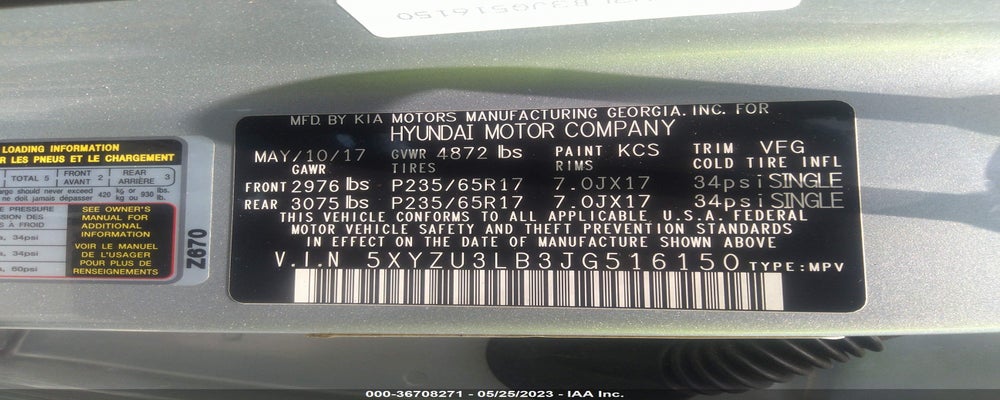 5XYZU3LB3JG516150 2018 HYUNDAI SANTA FE SPORT photo no. 9
