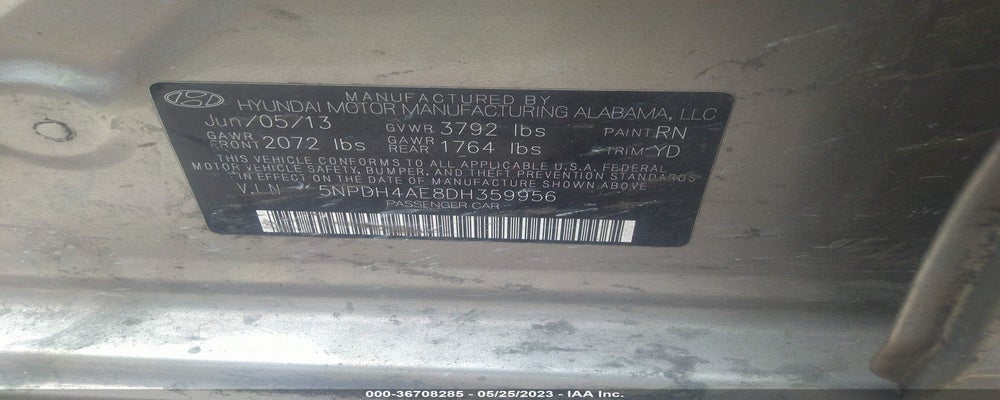 5NPDH4AE8DH359956 2013 HYUNDAI ELANTRA photo no. 9