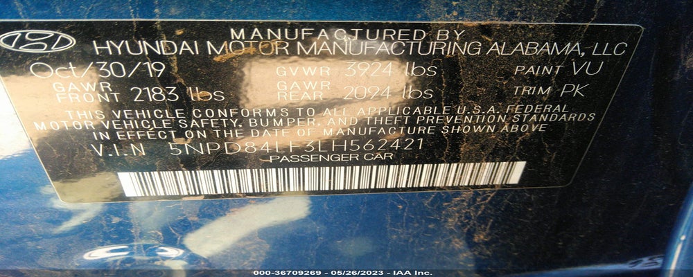 5NPD84LF3LH562421 2020 HYUNDAI ELANTRA photo no. 9