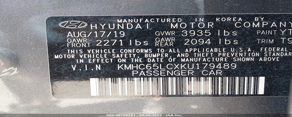 KMHC65LCXKU179489 2019 HYUNDAI IONIQ HYBRID photo no. 9