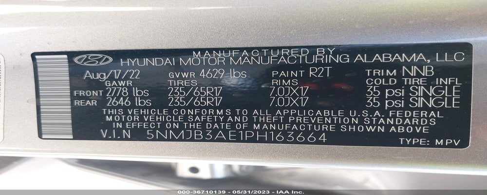5NMJB3AE1PH163664 2023 HYUNDAI TUCSON photo no. 9