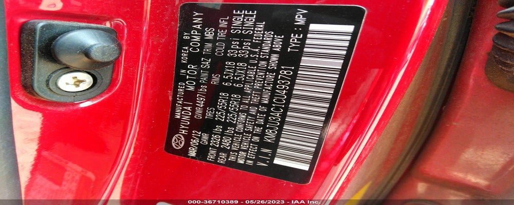 KM8JU3AC1CU493781 2012 HYUNDAI TUCSON photo no. 9