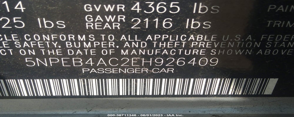 5NPEB4AC2EH926409 2014 HYUNDAI SONATA photo no. 9