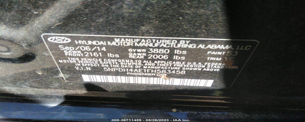 5NPDH4AE1FH583458 2015 HYUNDAI ELANTRA photo no. 9
