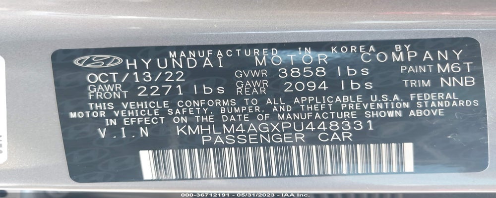 KMHLM4AGXPU448331 2023 HYUNDAI ELANTRA photo no. 9