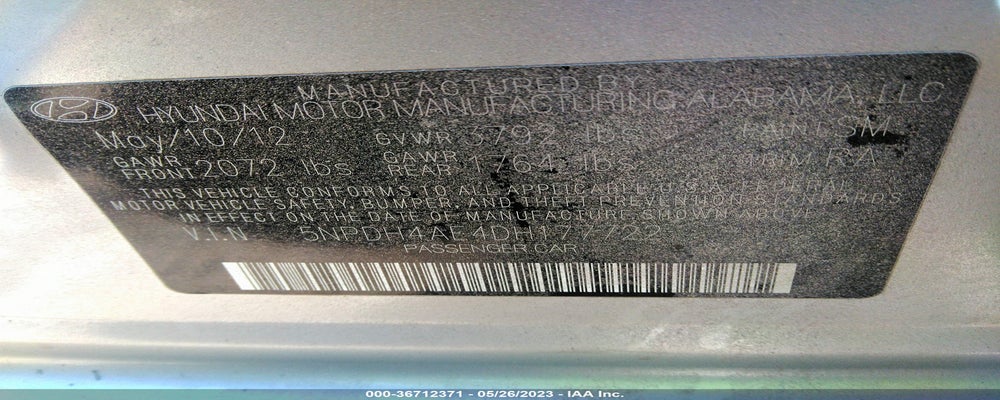 5NPDH4AE4DH177722 2013 HYUNDAI ELANTRA photo no. 9