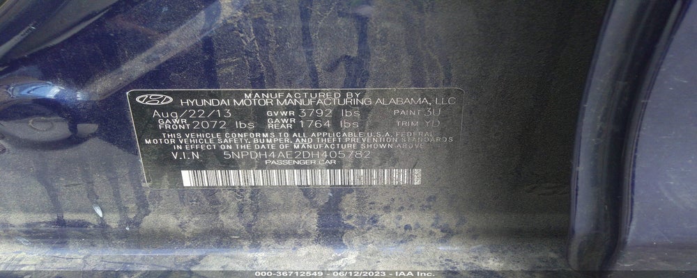 5NPDH4AE2DH405782 2013 HYUNDAI ELANTRA photo no. 9