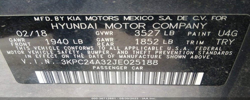 3KPC24A32JE025188 2018 HYUNDAI ACCENT photo no. 9