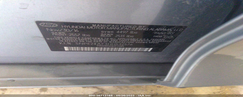 5NPE24AF3HH532576 2017 HYUNDAI SONATA photo no. 9