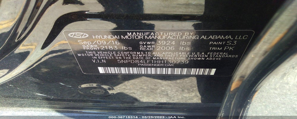 5NPD84LF1HH130739 2017 HYUNDAI ELANTRA photo no. 9