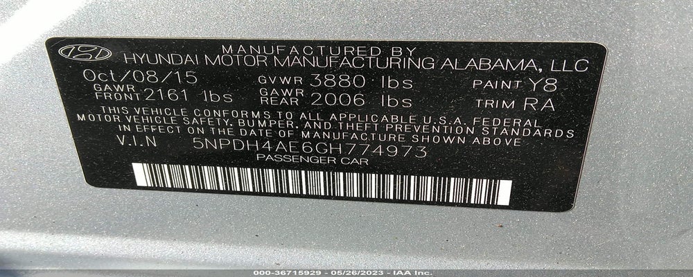 5NPDH4AE6GH774973 2016 HYUNDAI ELANTRA photo no. 9