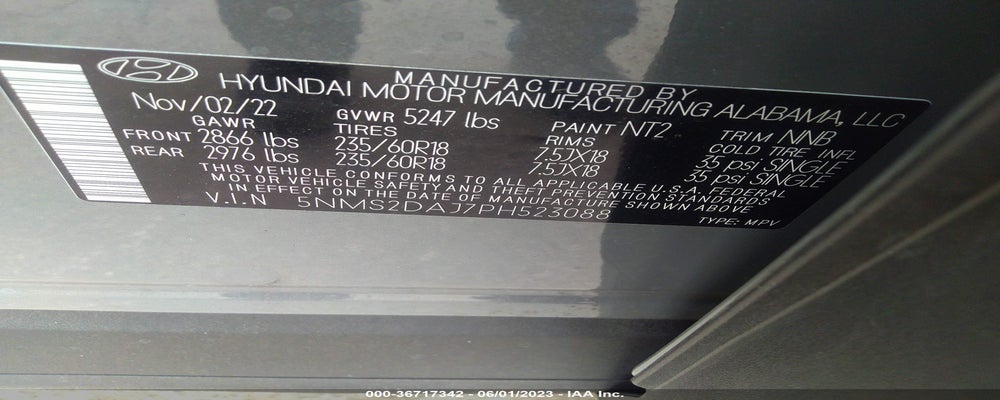 5NMS2DAJ7PH523088 2023 HYUNDAI SANTA FE photo no. 9