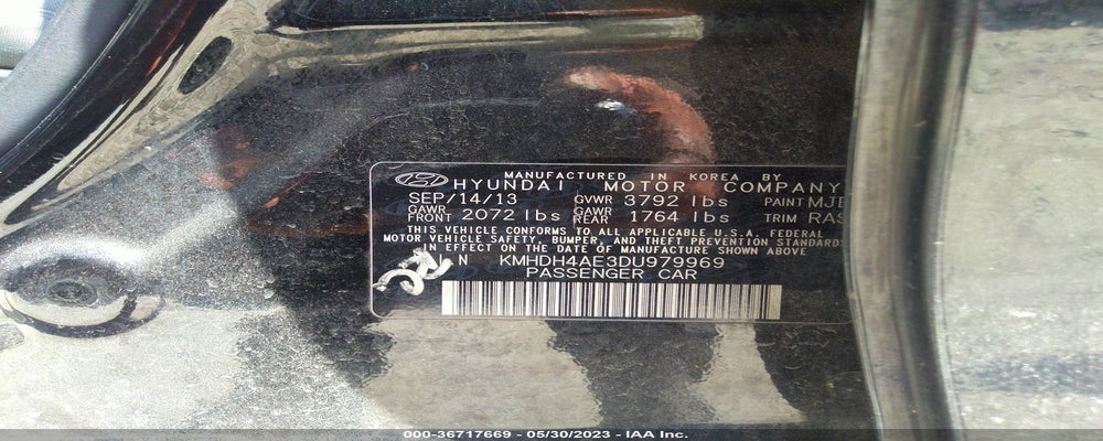 KMHDH4AE3DU979969 2013 HYUNDAI ELANTRA photo no. 9