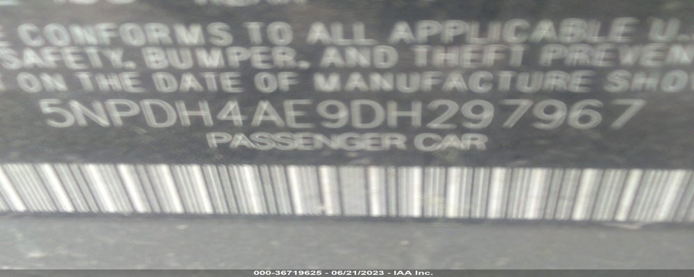 5NPDH4AE9DH297967 2013 HYUNDAI ELANTRA photo no. 9