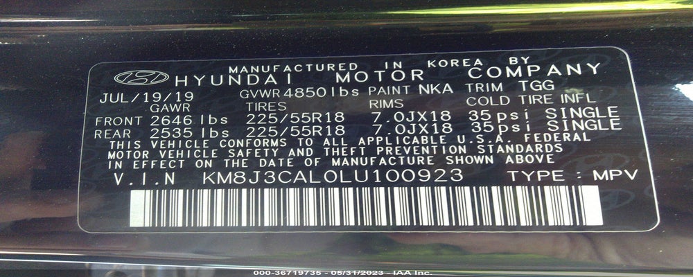 KM8J3CAL0LU100923 2020 HYUNDAI TUCSON photo no. 9