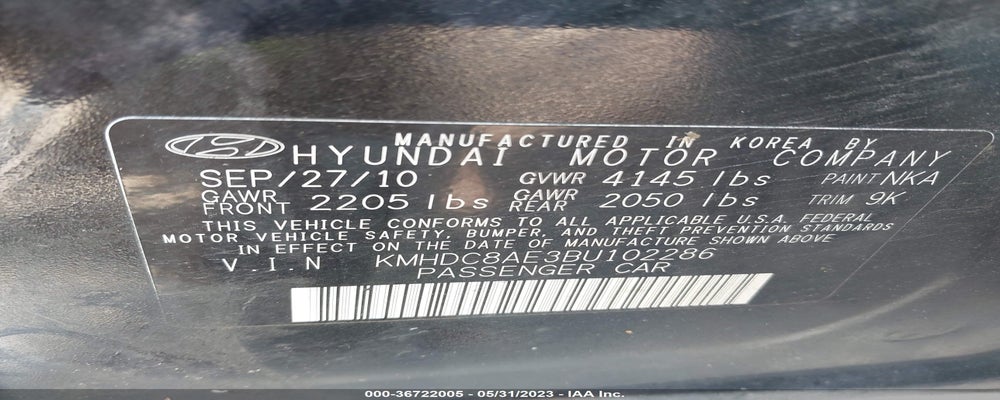 KMHDC8AE3BU102286 2011 HYUNDAI ELANTRA TOURING photo no. 9