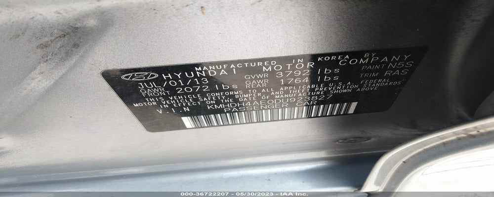KMHDH4AE0DU923827 2013 HYUNDAI ELANTRA photo no. 9