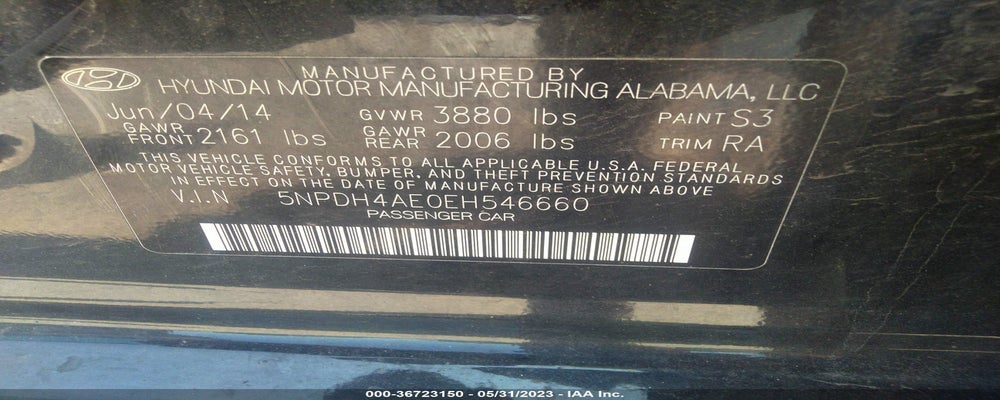 5NPDH4AE0EH546660 2014 HYUNDAI ELANTRA photo no. 9