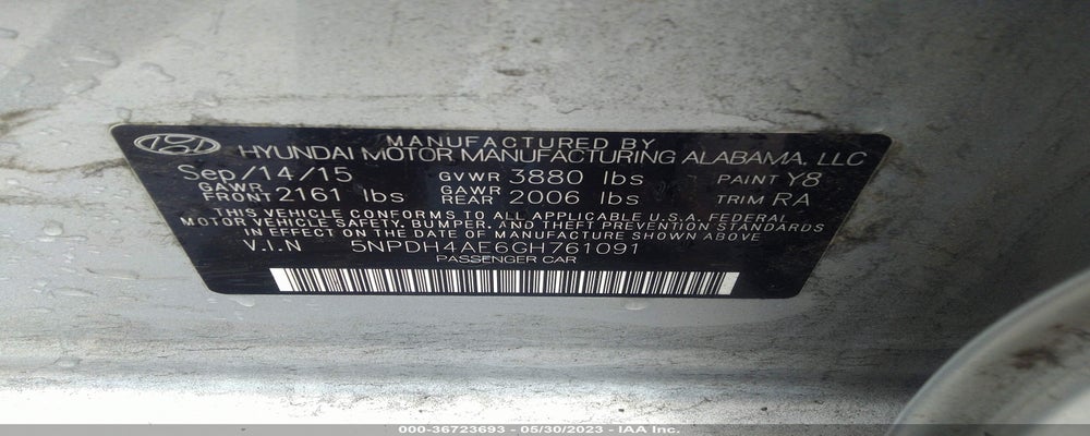 5NPDH4AE6GH761091 2016 HYUNDAI ELANTRA photo no. 9