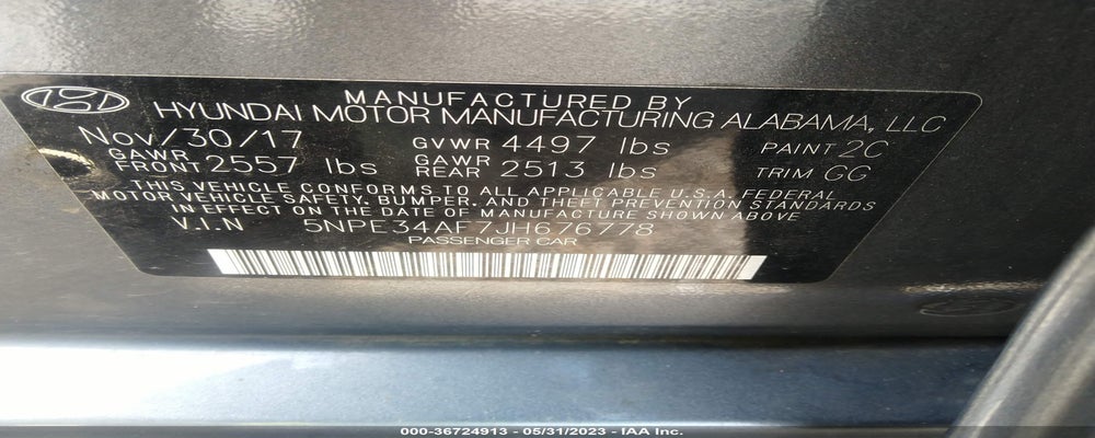 5NPE34AF7JH676778 2018 HYUNDAI SONATA photo no. 9