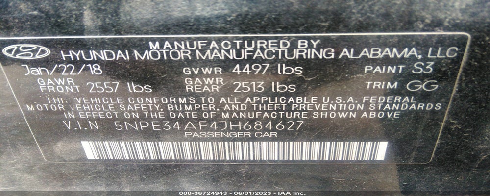 5NPE34AF4JH684627 2018 HYUNDAI SONATA photo no. 9