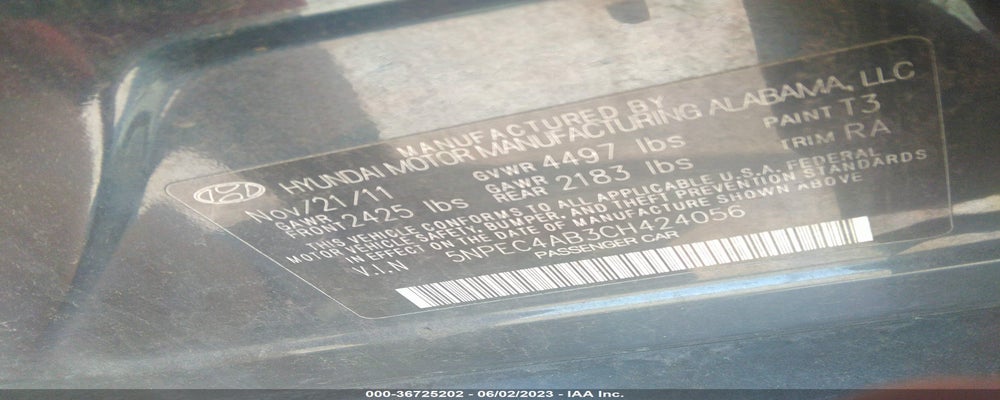 5NPEC4AB3CH424056 2012 HYUNDAI SONATA photo no. 9