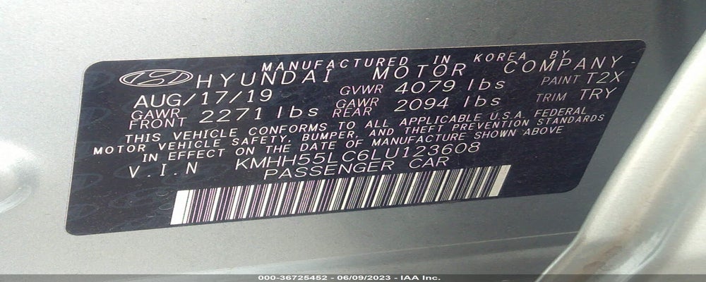 KMHH55LC6LU123608 2020 HYUNDAI ELANTRA GT photo no. 9