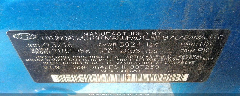 5NPD84LF6HH007289 2017 HYUNDAI ELANTRA photo no. 9