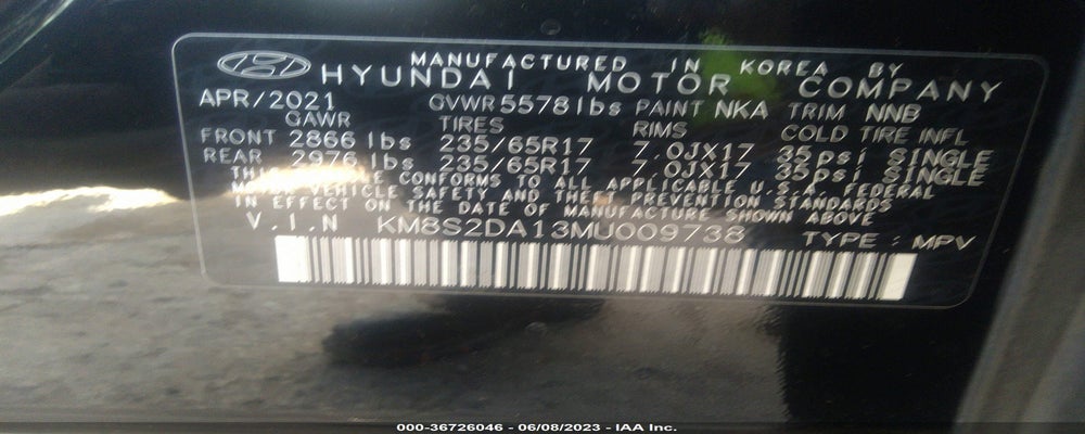 KM8S2DA13MU009738 2021 HYUNDAI SANTA FE HYBRID photo no. 9