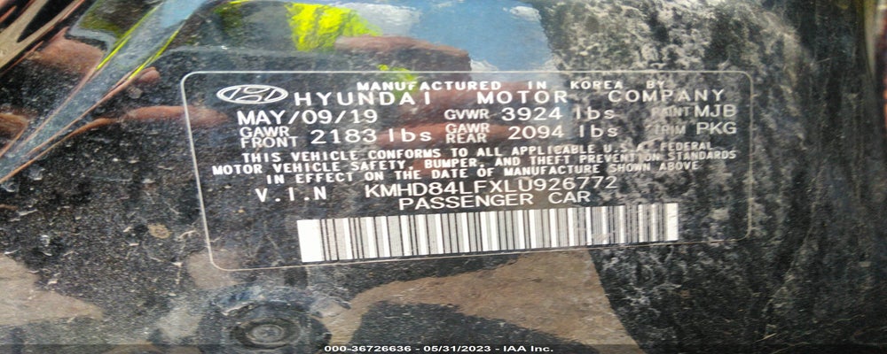 KMHD84LFXLU926772 2020 HYUNDAI ELANTRA photo no. 9