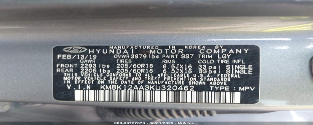 KM8K12AA3KU320462 2019 HYUNDAI KONA photo no. 9