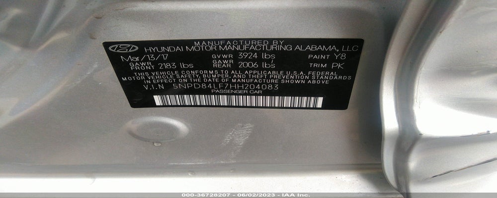 5NPD84LF7HH204083 2017 HYUNDAI ELANTRA photo no. 9