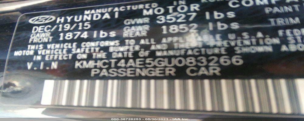 KMHCT4AE5GU083266 2016 HYUNDAI ACCENT photo no. 9