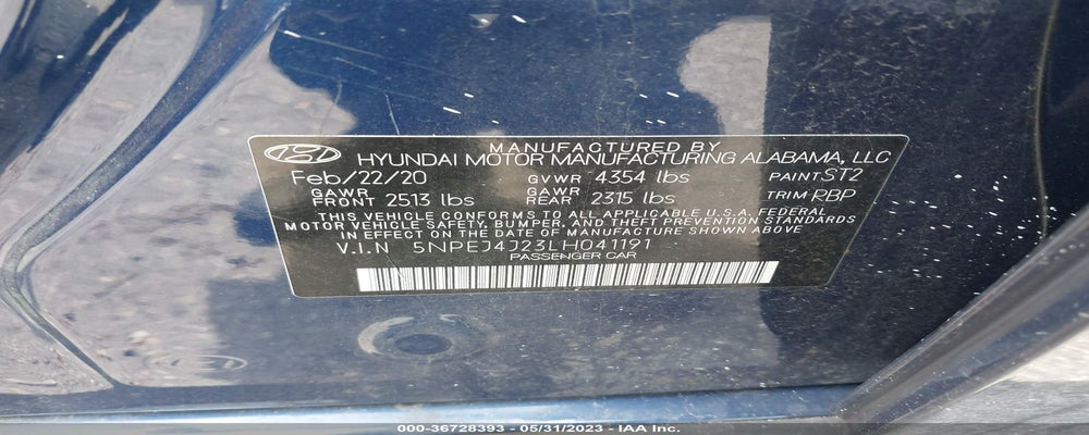 5NPEJ4J23LH041191 2020 HYUNDAI SONATA photo no. 9