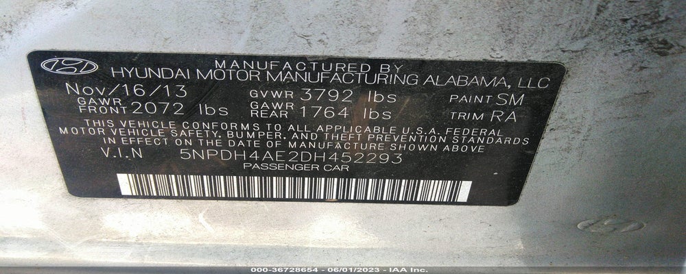 5NPDH4AE2DH452293 2013 HYUNDAI ELANTRA photo no. 9