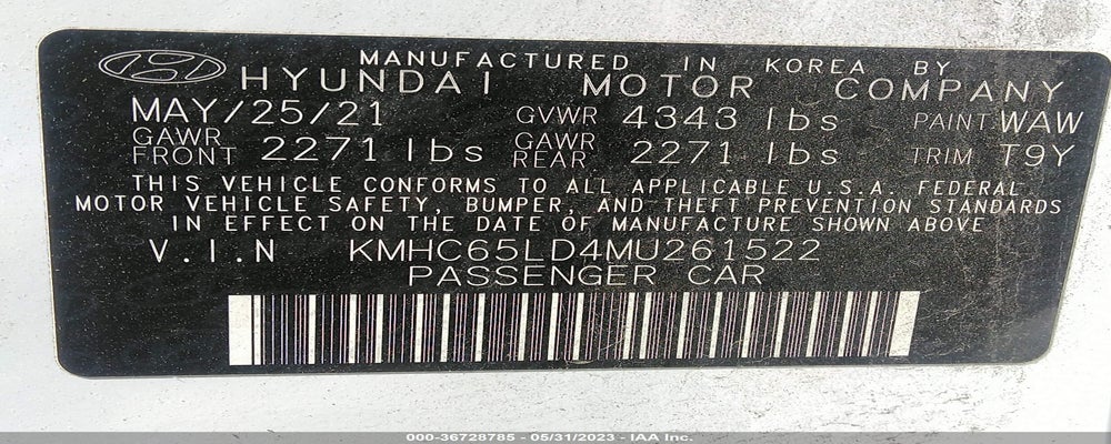 KMHC65LD4MU261522 2021 HYUNDAI IONIQ PLUG-IN HYBRID photo no. 9