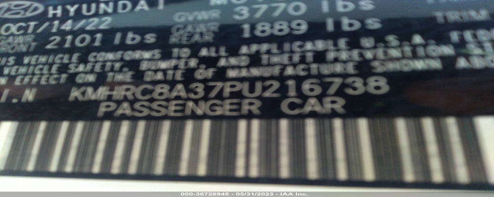 KMHRC8A37PU216738 2023 HYUNDAI VENUE photo no. 9