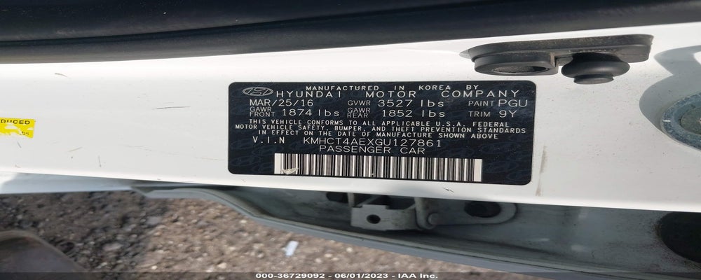 KMHCT4AEXGU127861 2016 HYUNDAI ACCENT photo no. 9