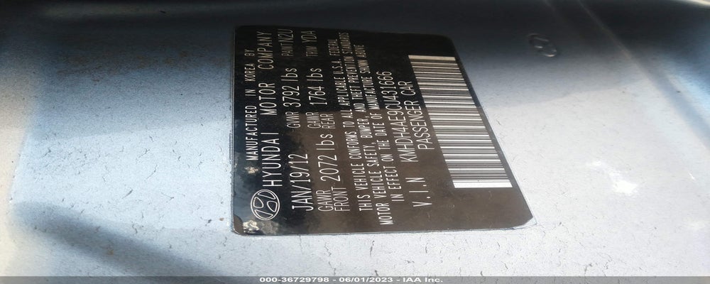 KMHDH4AE9CU431666 2012 HYUNDAI ELANTRA photo no. 9