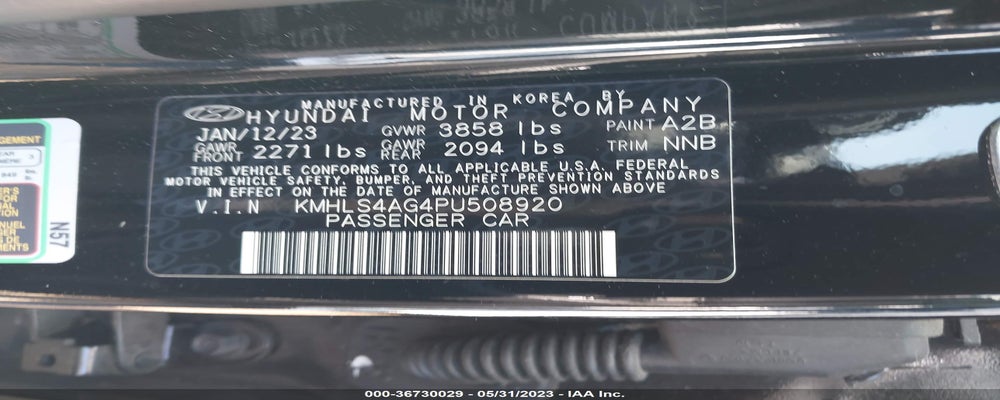 KMHLS4AG4PU508920 2023 HYUNDAI ELANTRA photo no. 9